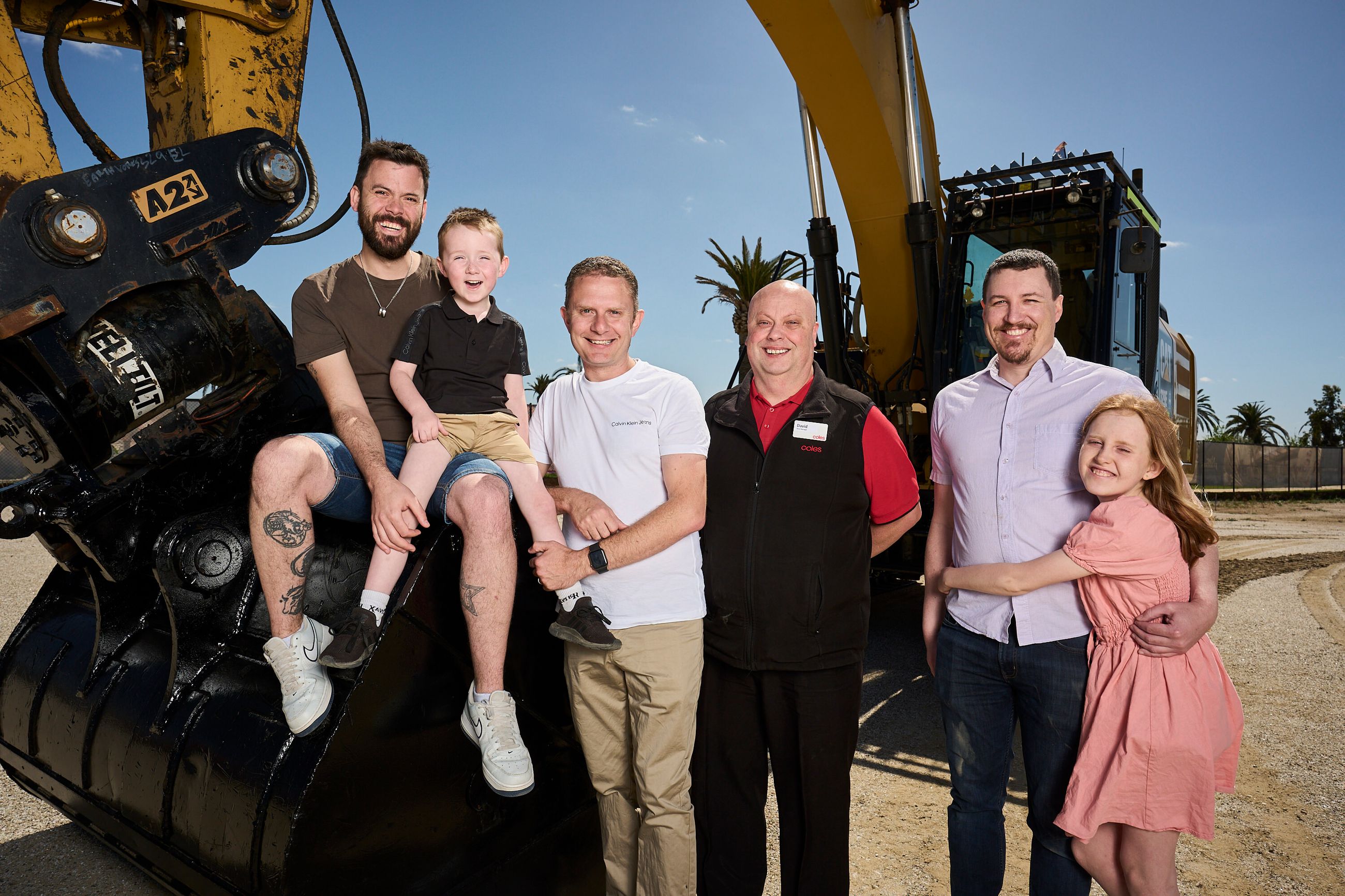 CHP Export 303635655 Ian Sharrad with his son and partner Aaron Sharrad 5 and Jason Ford with Da