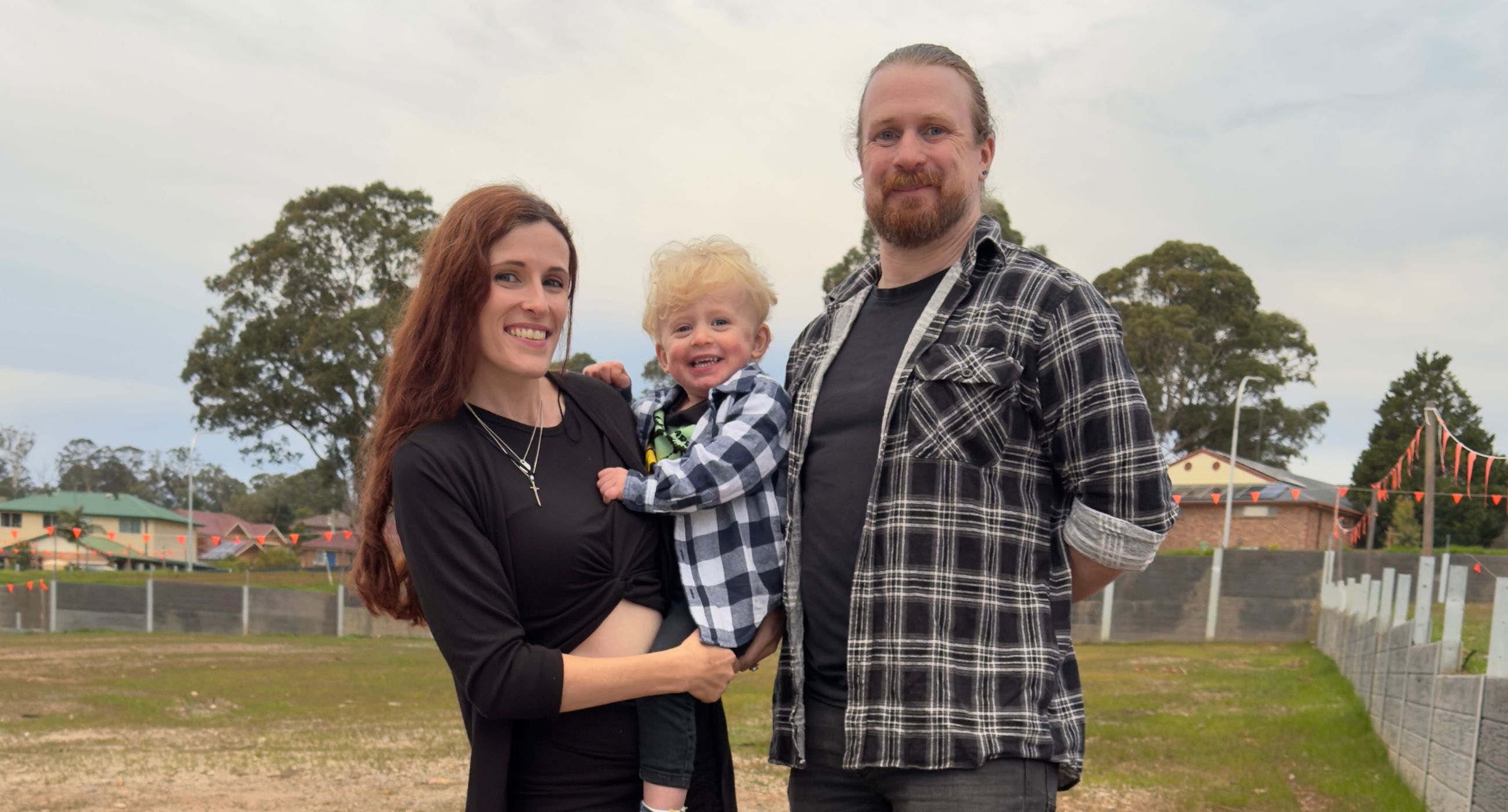 Glen with partner Bree and son Emmett