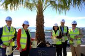 L to R David Gallant Fiona Simpson MP Mayor Rosanna Natoli Peter Saba and John Baker