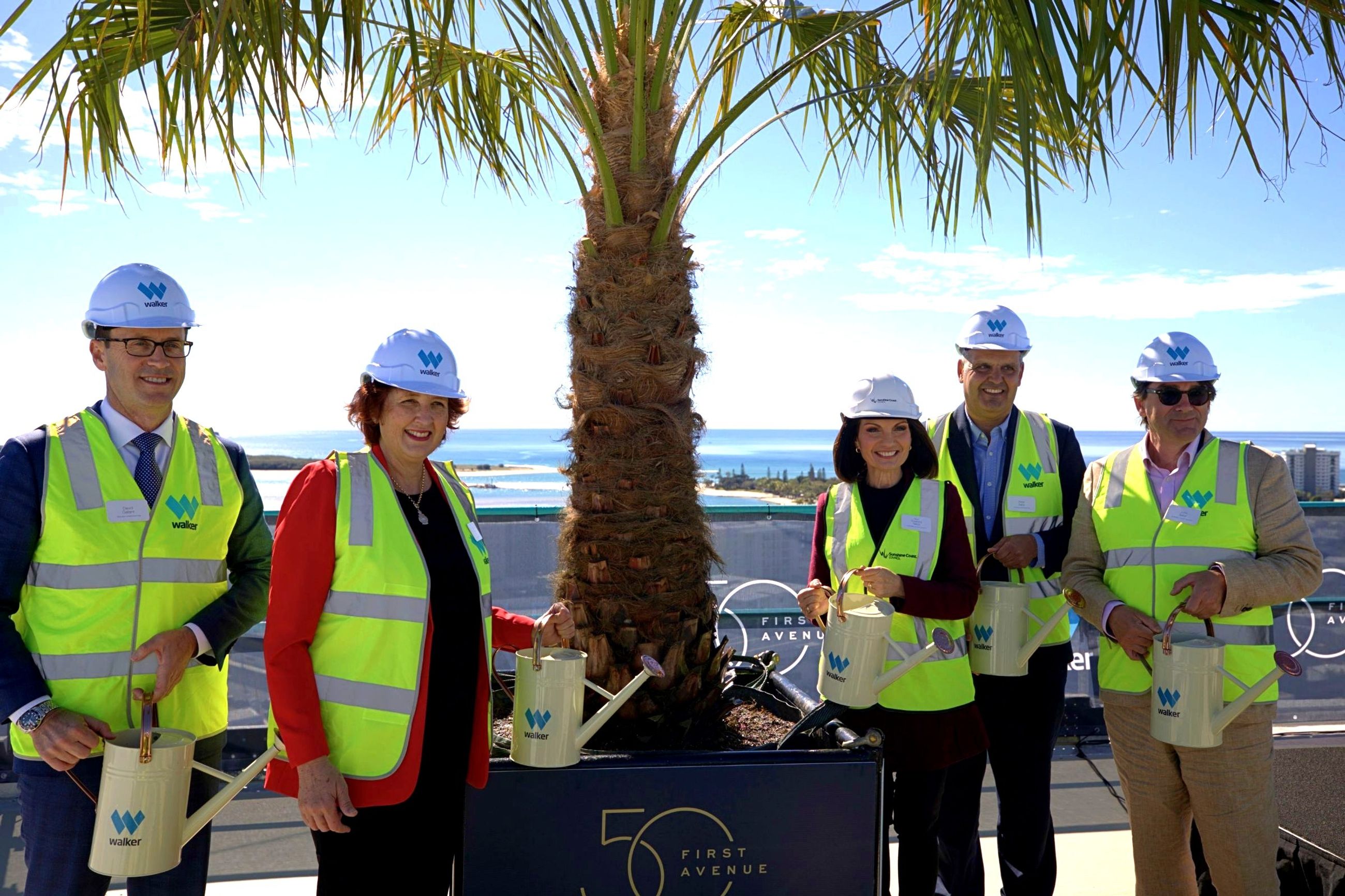 L to R David Gallant Fiona Simpson MP Mayor Rosanna Natoli Peter Saba and John Baker