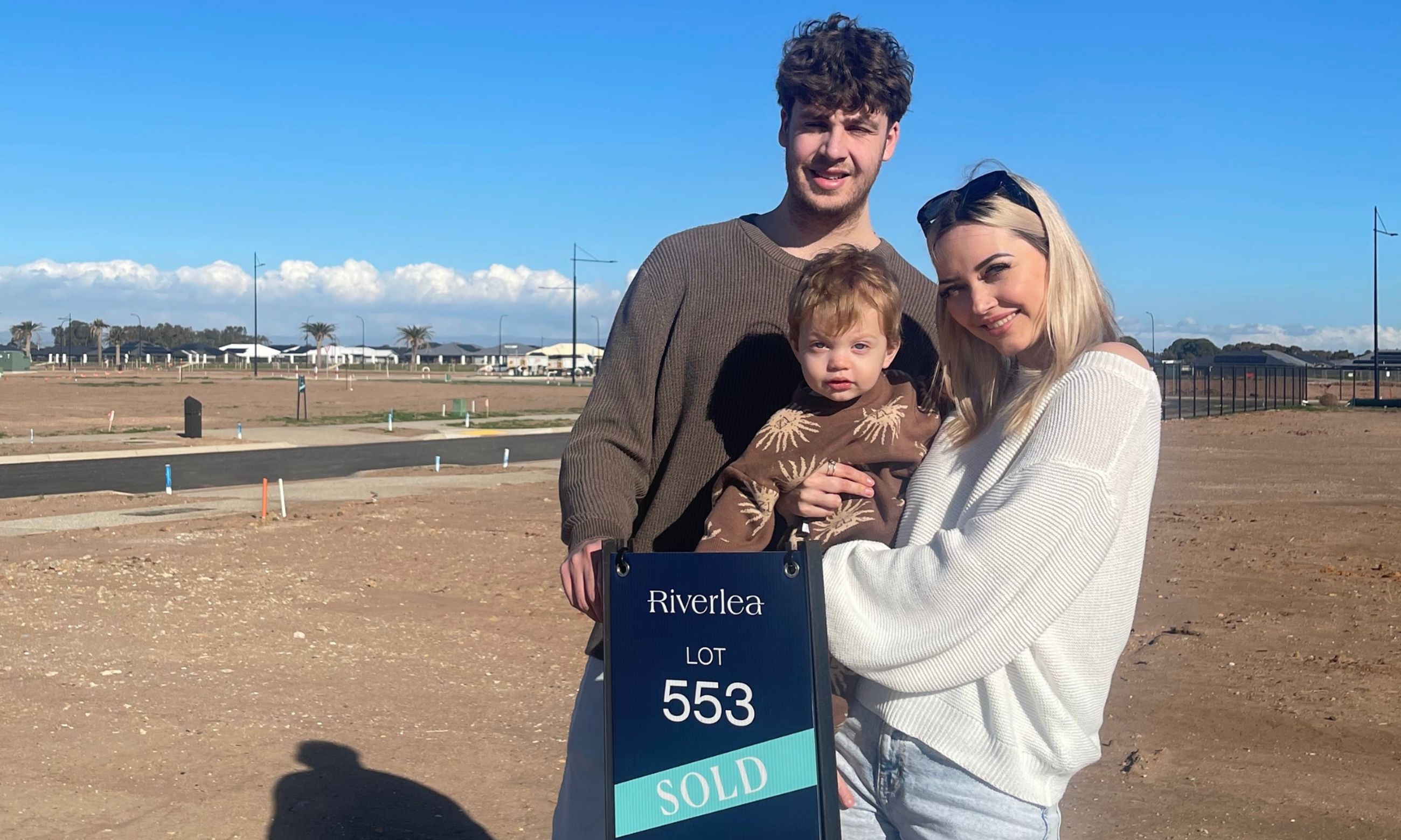Riverlea Residents Emily Kempster and Christian Artacho with baby Leo