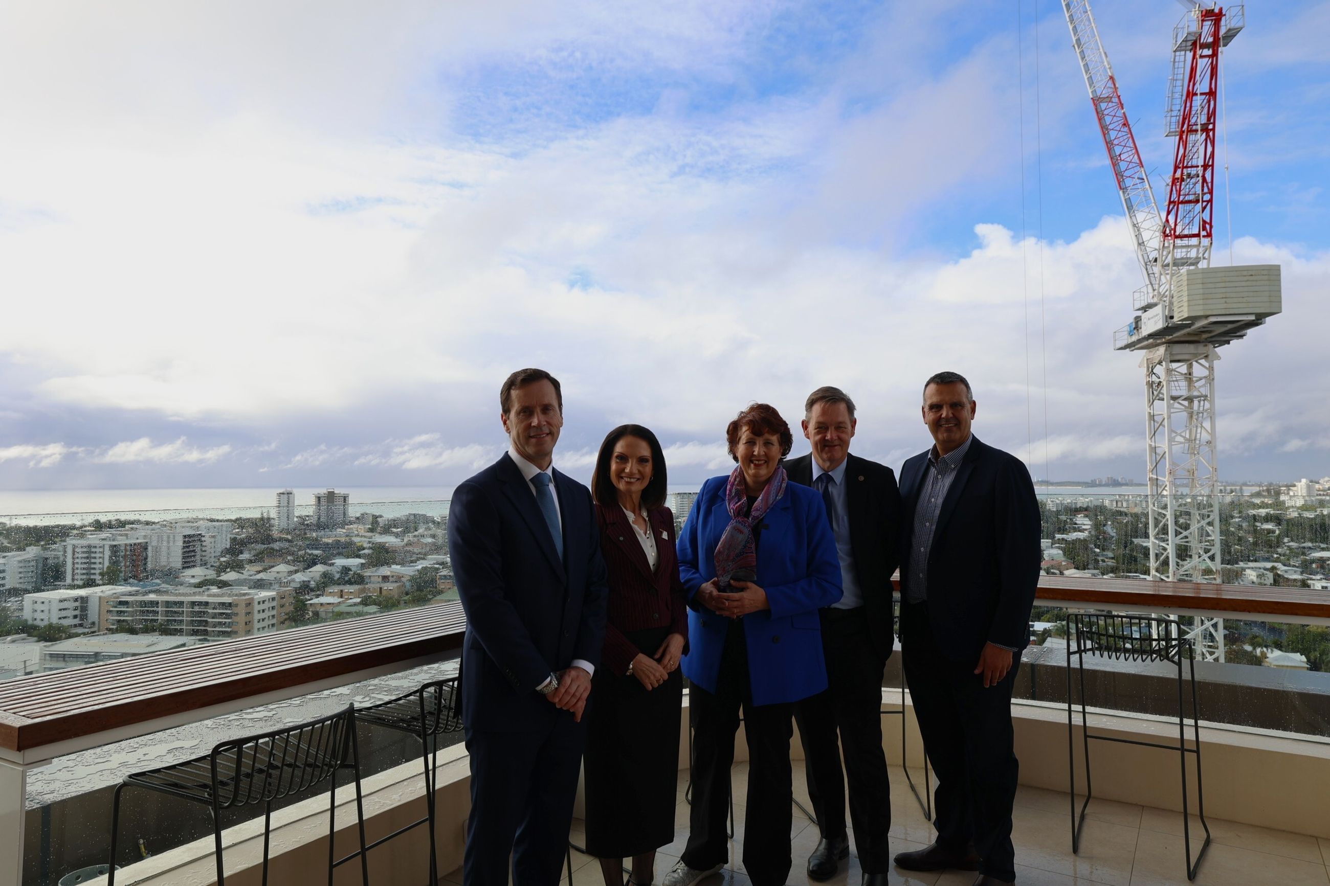 L to R David Gallant Mayor Natoli Fiona Simpson Scott Taylor and Peter Saba