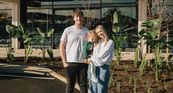 Emily Kempster with partner Christian and son Leo